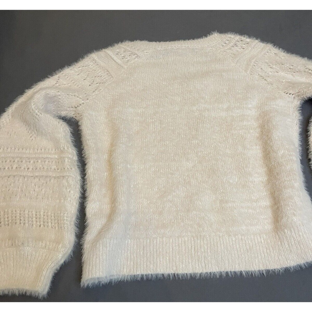LC Lauren Conrad Sweater Women's XS Fuzzy Soft Long Sleeve in Light Pink - Picture 10 of 13